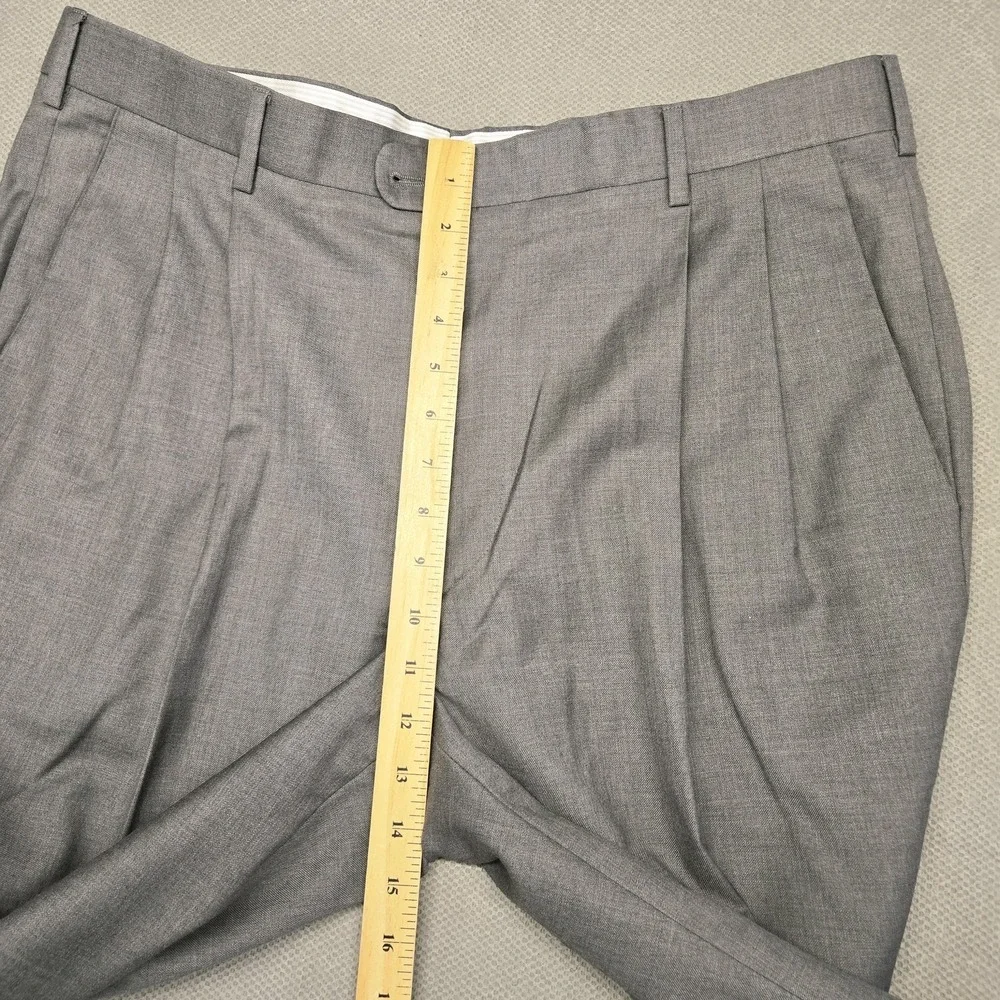 Zanella‎ Suit Pants Mens 36 Gray Bennett Acetate Cupro Tapered Made Italy